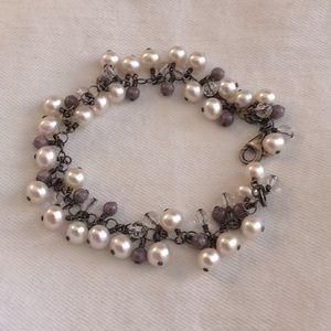 NWOT Wasabi Pearl & Crystal Bracelet